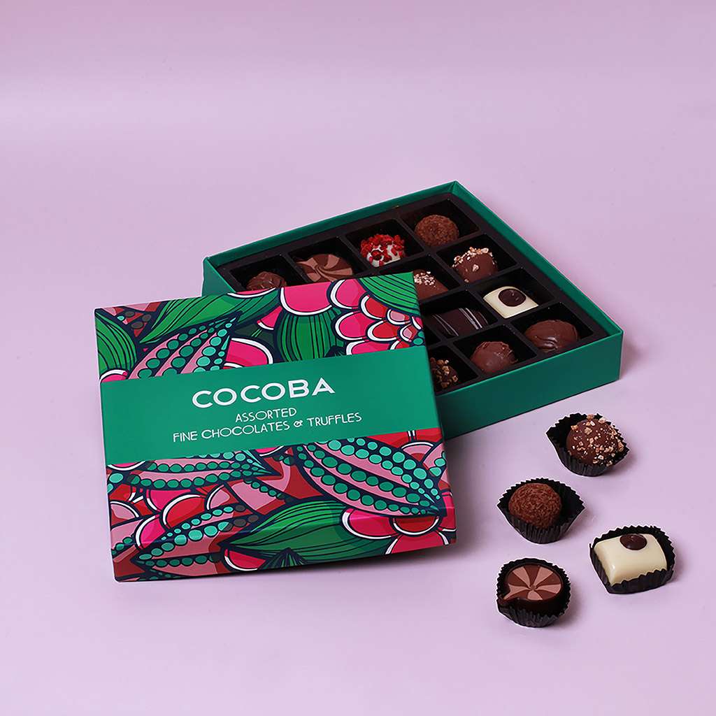 16 Assorted Fine Chocolates & Truffles Gift Box - Image 2