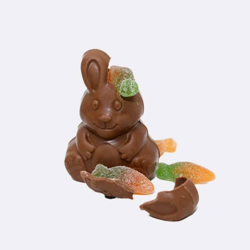 Milk Chocolate Bunny Character with Jelly Carrots - Image 3