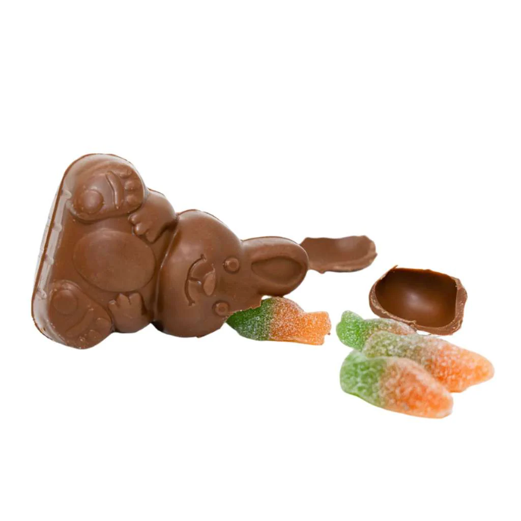 Milk Chocolate Bunny Character with Jelly Carrots - Image 4