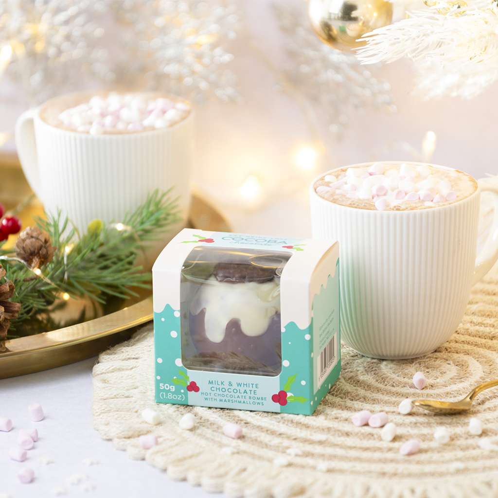 Christmas Pudding Hot Chocolate Bombe (single) - Image 3