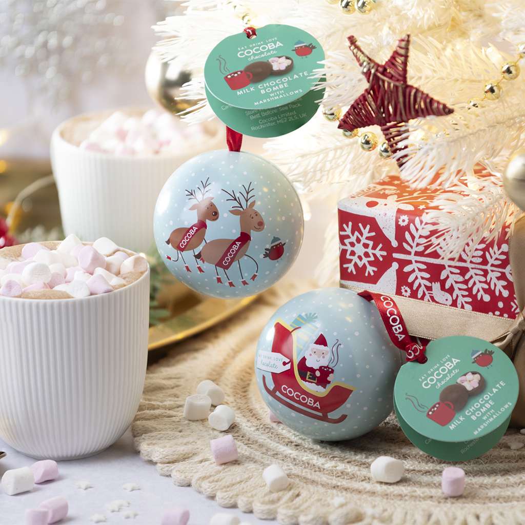 Hot Chocolate Bombe Christmas Bauble - Image 4