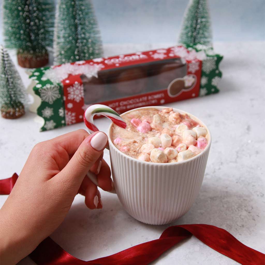 Milk Chocolate Hot Chocolate Bombe Cracker with Marshmallows - Image 3