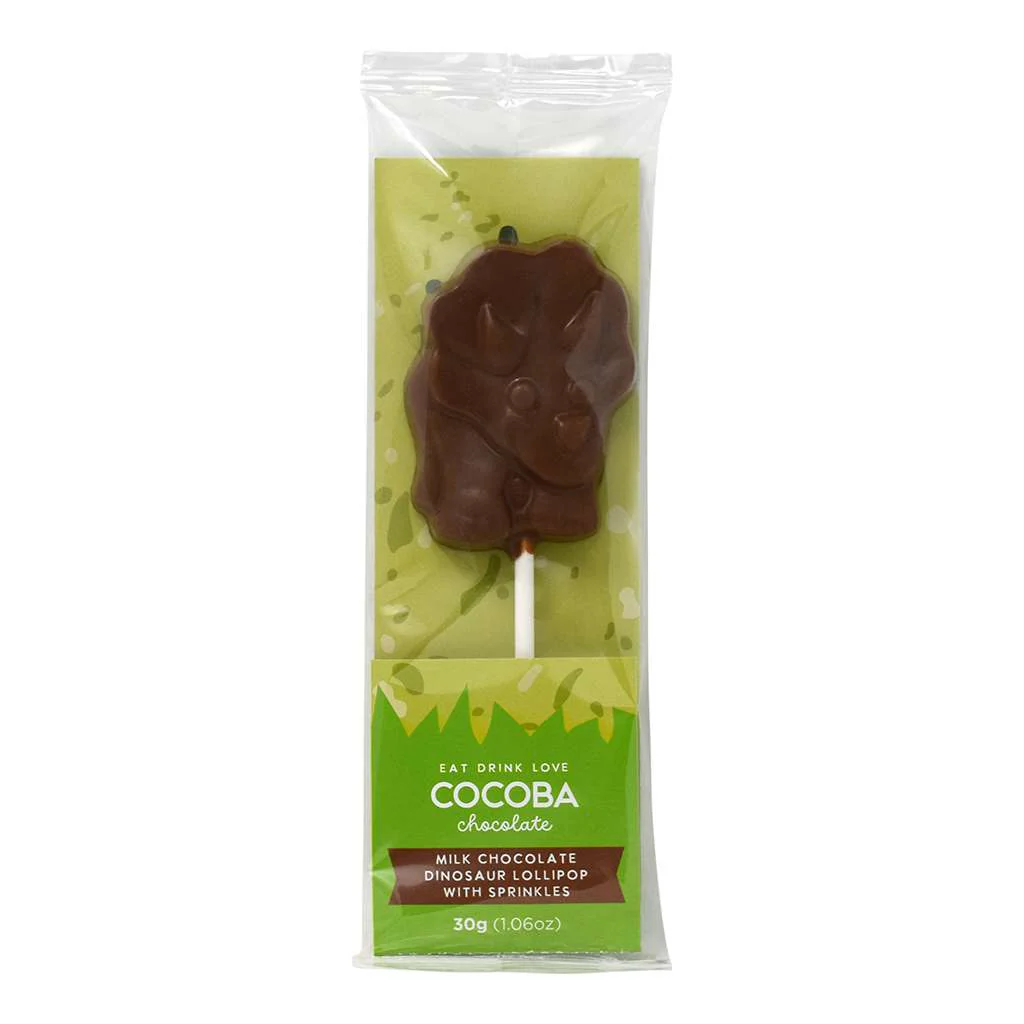 Milk Chocolate Triceratops Lollipop with Sprinkles - Image 3