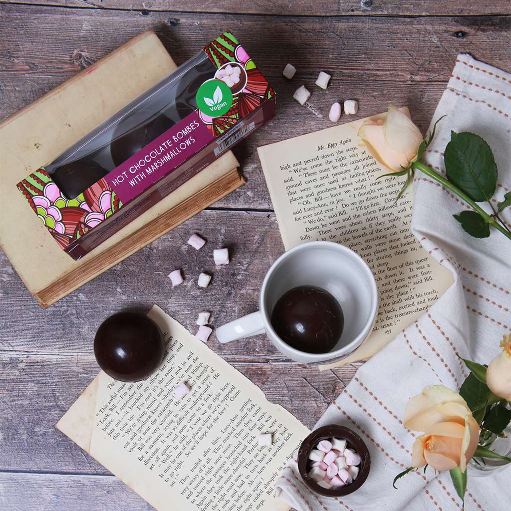 Vegan Dark Chocolate Hot Chocolate Bombes (3 bombes) - Image 4